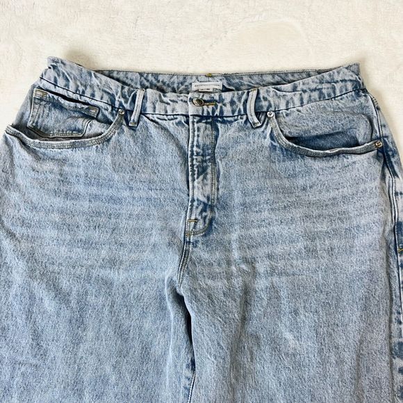 Good American Good 90s Loose Jeans GNIL999T  Size 14/32 Baggy Slouchy Light Wash - Picture 3 of 7